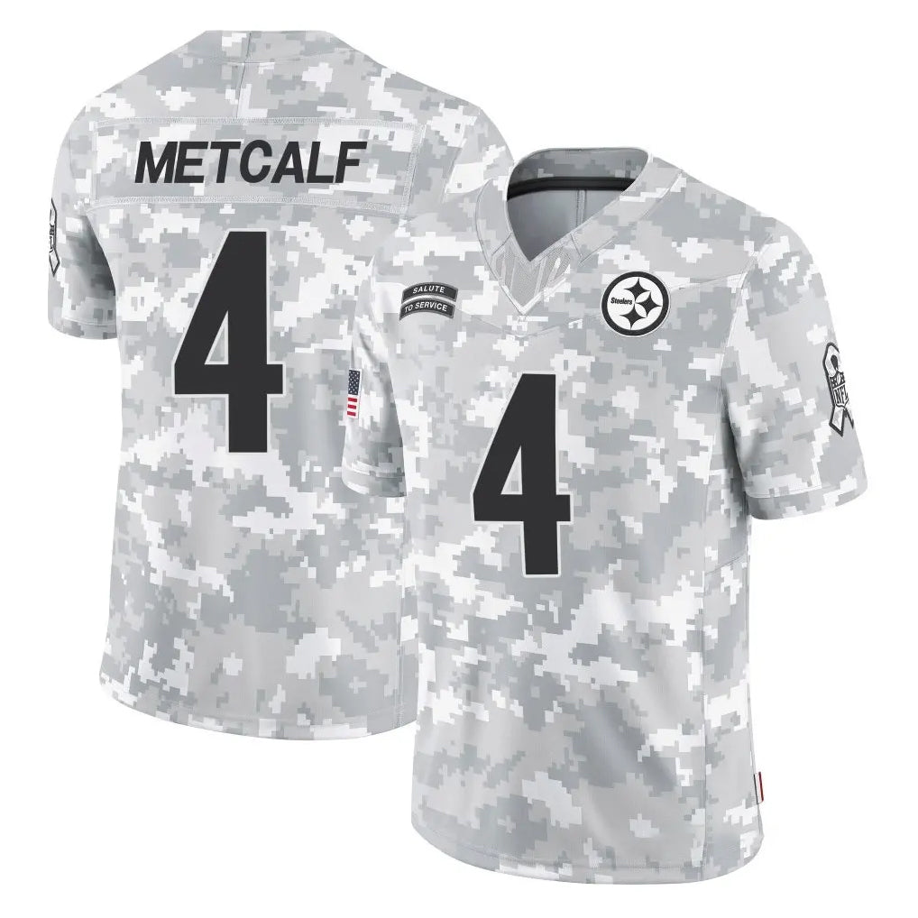 Rebec P.Steelers #4 DK Metcalf Player Arctic Camo Limited Salute To Service Home Game Stitched Jerseys