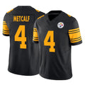 Rebec P.Steelers #4 DK Metcalf Player Black Limited 2nd Alternate Vapor F.U.S.E. Home Game Stitched Jerseys