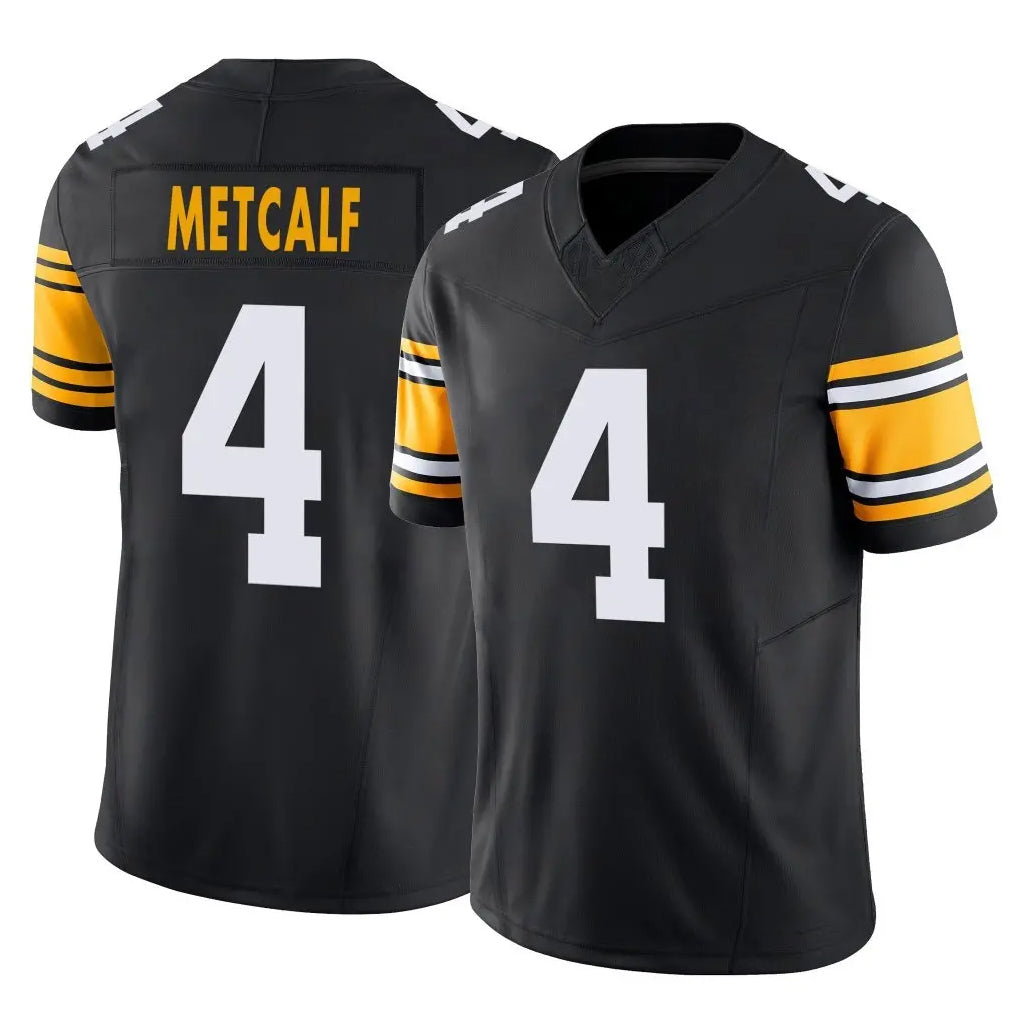 Rebec P.Steelers #4 DK Metcalf Player Black Limited Alternate Vapor F.U.S.E. Home Game Stitched Jerseys
