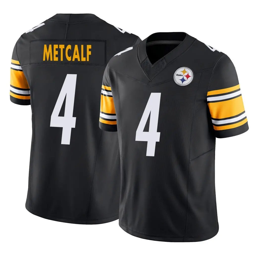 Rebec P.Steelers #4 DK Metcalf Player Black Limited Vapor F.U.S.E. Home Game Stitched Jerseys