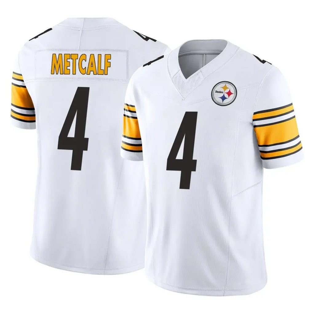 Rebec P.Steelers #4 DK Metcalf Player White Limited Vapor F.U.S.E. Home Game Stitched Jerseys