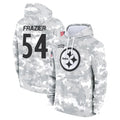 Rebec P.Steelers #54 Zach Frazier Player Arctic Camo Limited Salute to Service Pullover Hoodies Game Stitched Jerseys