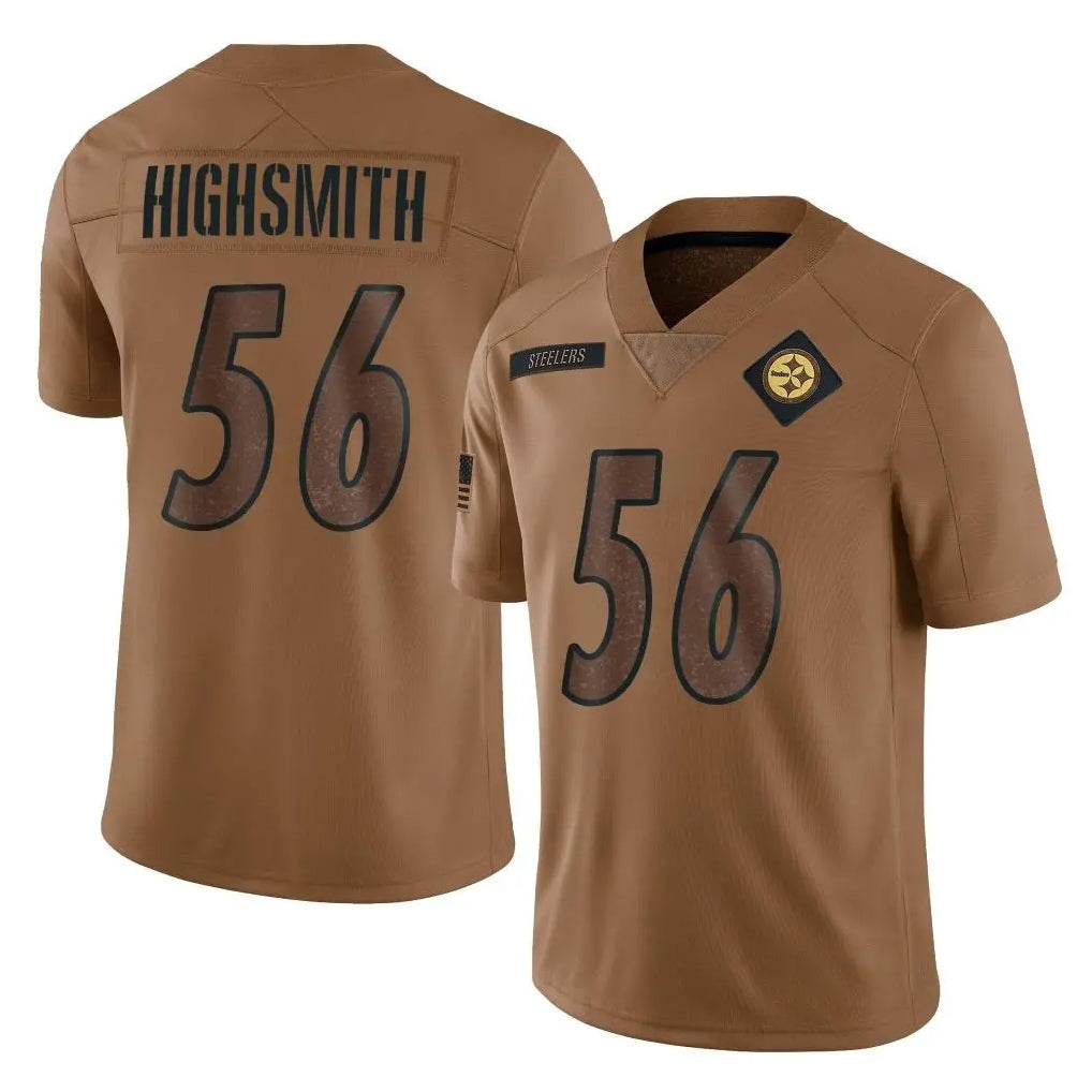 Rebec P.Steelers #56 Alex Highsmith Player Brown Limited Salute To Service Home Game Stitched Jerseys