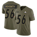 Rebec P.Steelers #56 Alex Highsmith Player Olive 2025 Salute To Service Limited Home Game Stitched Jerseys