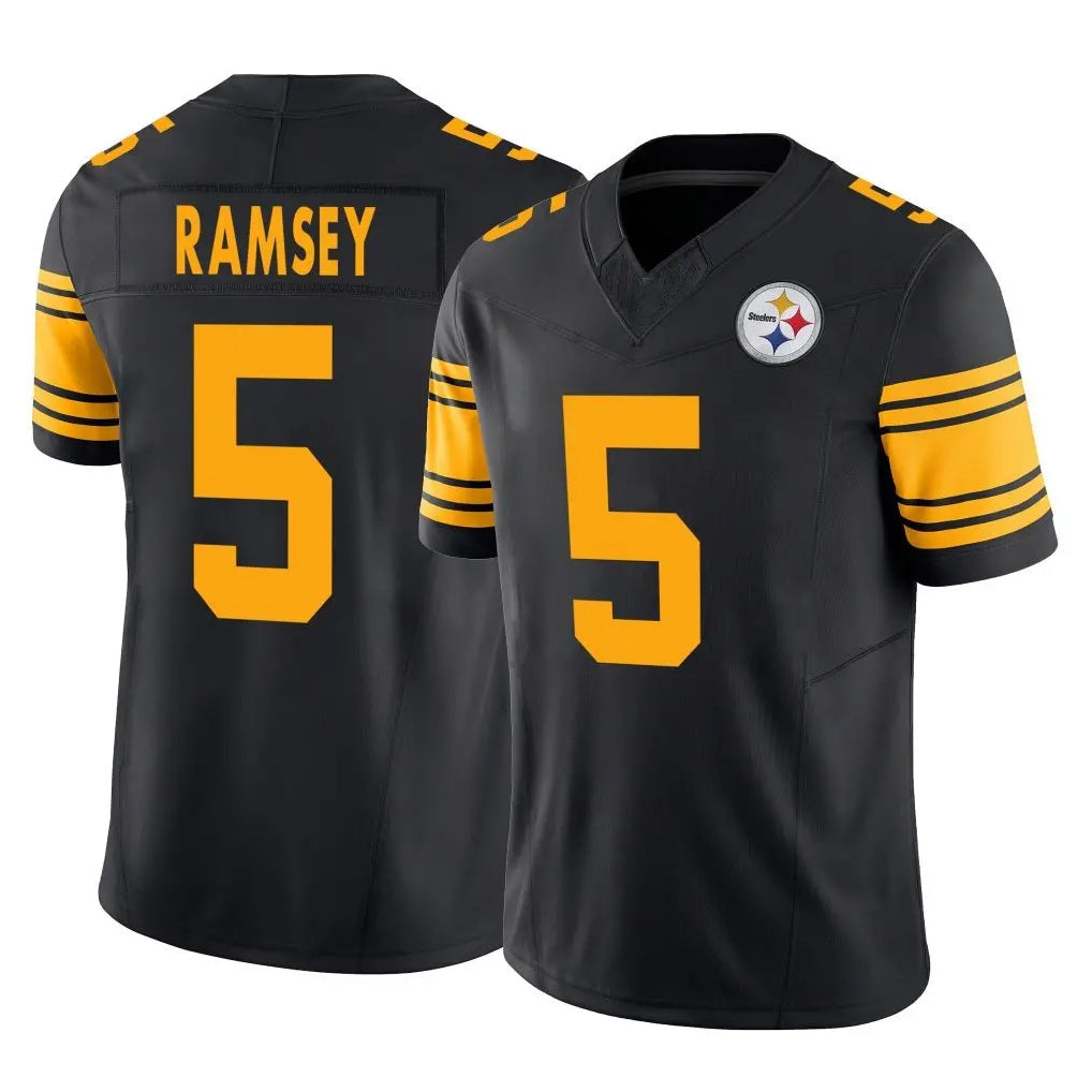 Rebec P.Steelers #5 Jalen Ramsey Player Black Limited 2nd Alternate Vapor F.U.S.E. Home Game Stitched Jerseys