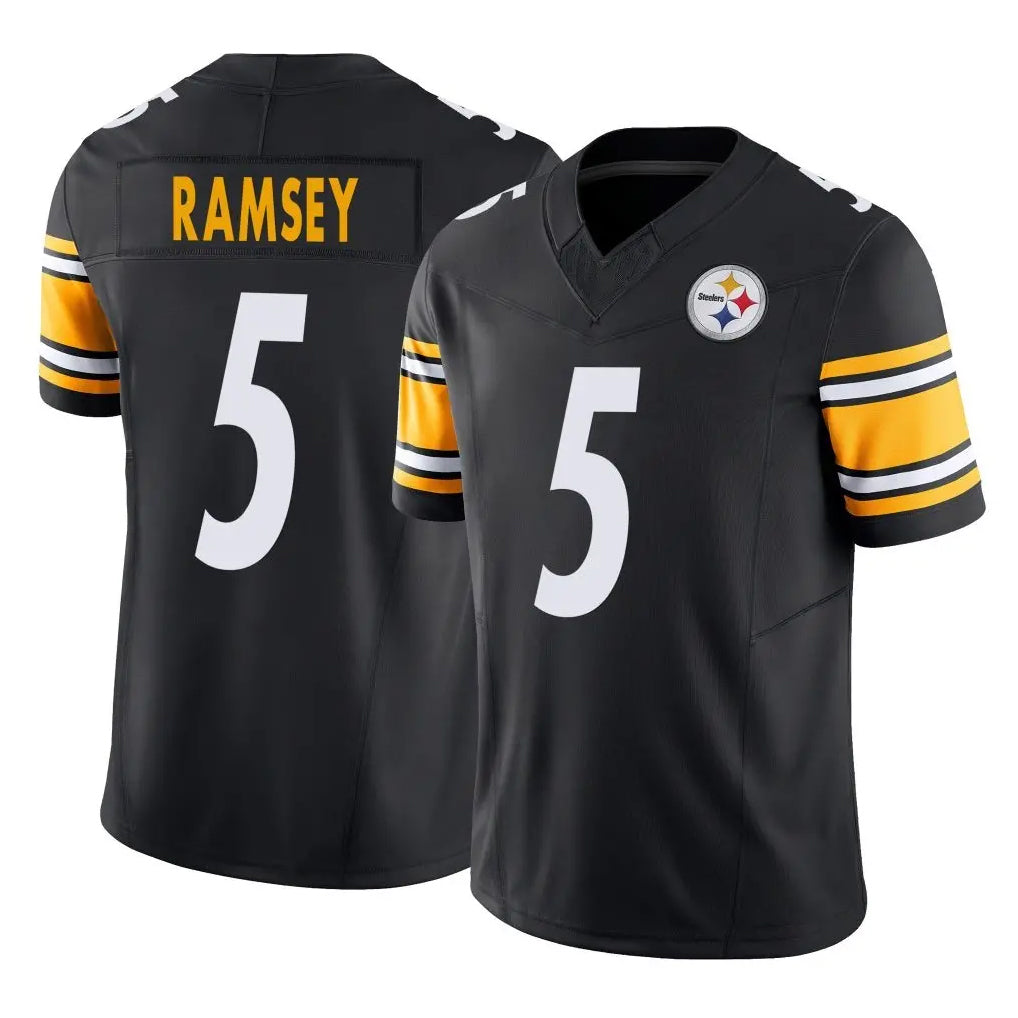 Rebec P.Steelers #5 Jalen Ramsey Player Black Limited Vapor F.U.S.E. Home Game Stitched Jerseys