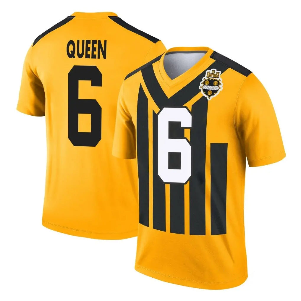 Rebec P.Steelers #6 Patrick Queen Player Gold Legend Limited 1933 Throwback Performance Home Game Stitched Jerseys