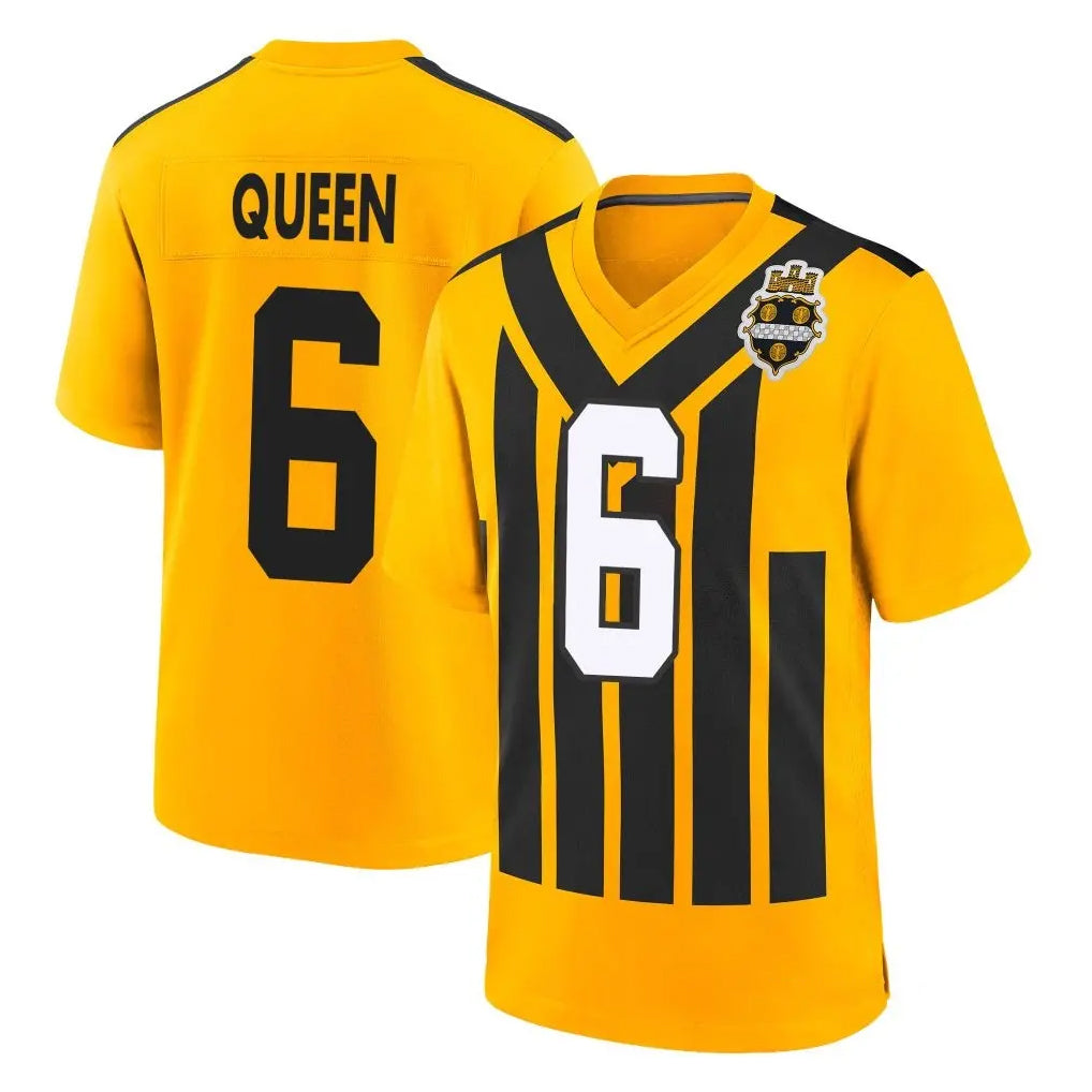 Rebec P.Steelers #6 Patrick Queen Player Gold Limited 1933 Throwback Home Game Stitched Jerseys