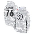 Rebec P.Steelers #76 Troy Fautanu Player Arctic Camo Limited Salute to Service Pullover Hoodies Game Stitched Jerseys