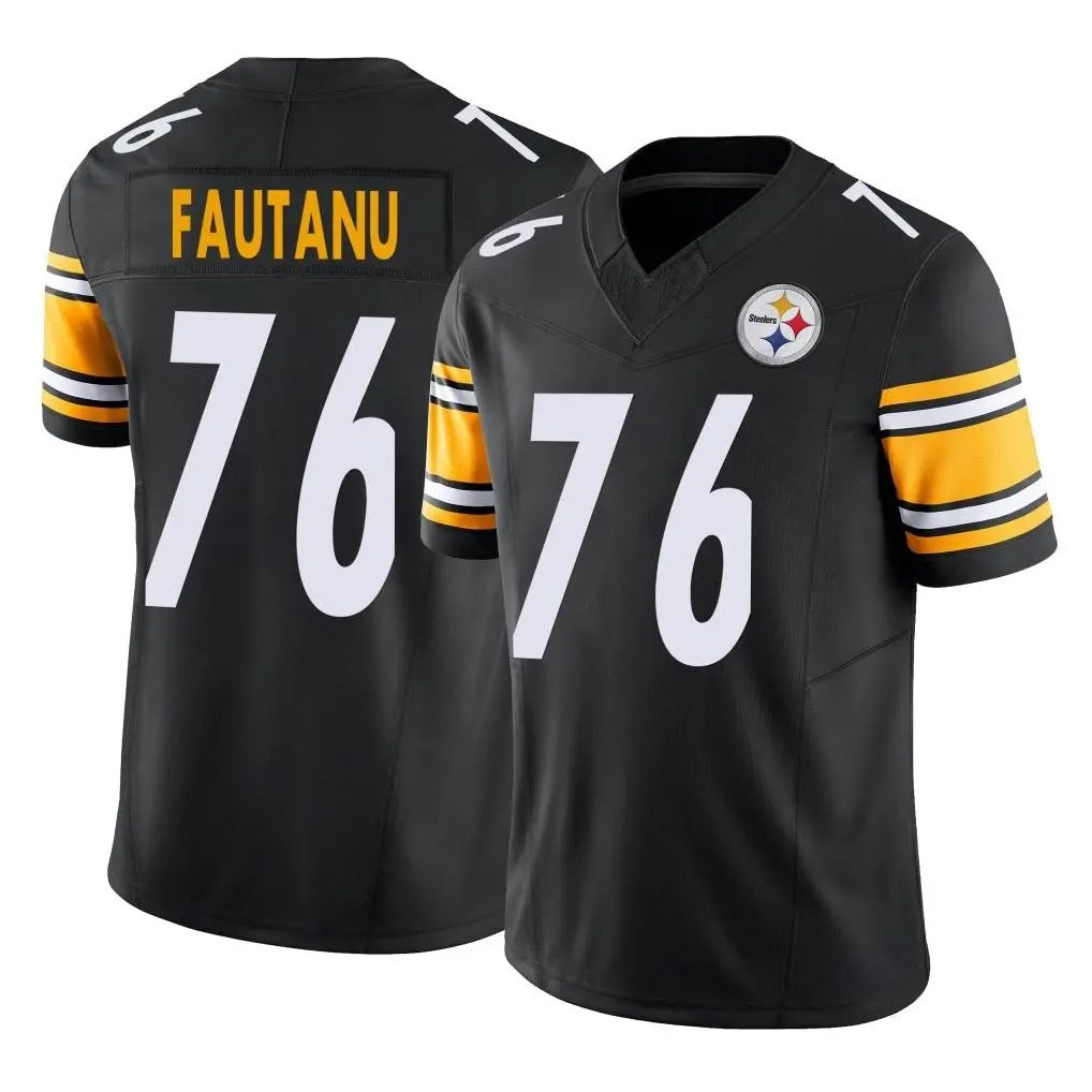 Rebec P.Steelers #76 Troy Fautanu Player Black Limited Vapor F.U.S.E. Home Game Stitched Jerseys