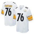 Rebec P.Steelers #76 Troy Fautanu Player White Home Game Stitched Jerseys