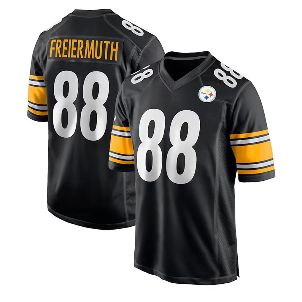 Rebec P.Steelers #88 Pat Freiermuth Player Black Home Game Stitched Jerseys