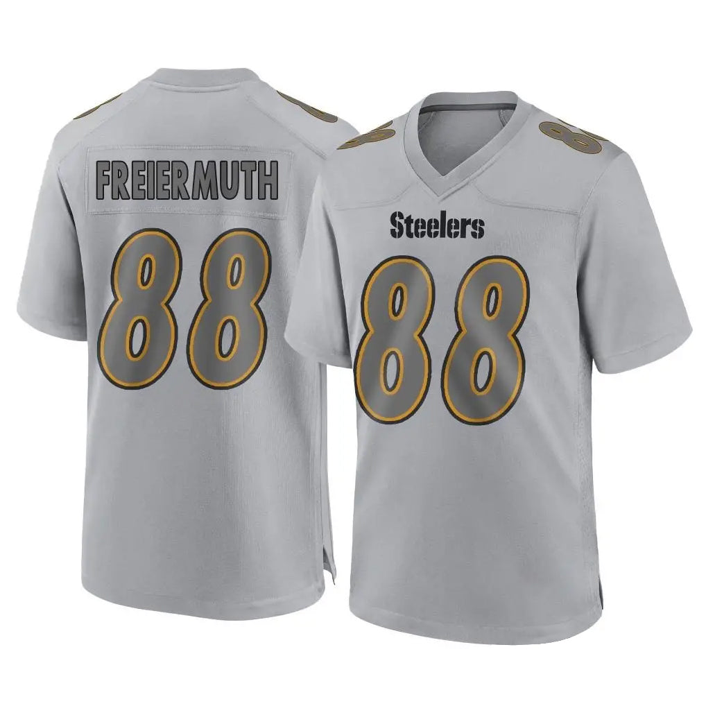 Rebec P.Steelers #88 Pat Freiermuth Player Gray Atmosphere Fashion Home Game Stitched Jerseys