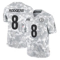 Rebec P.Steelers #8 Aaron Rodgers Player Arctic Camo Limited Salute To Service Home Game Stitched Jerseys