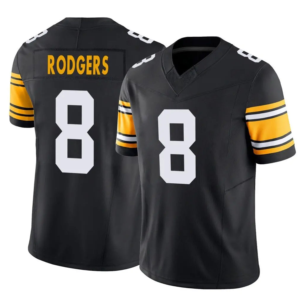 Rebec P.Steelers #8 Aaron Rodgers Player Black Limited Alternate Vapor F.U.S.E. Home Game Stitched Jerseys