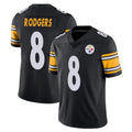 Rebec P.Steelers #8 Aaron Rodgers Player Black Limited Vapor Untouchable Home Game Stitched Jerseys