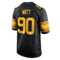 Rebec P.Steelers #90 T.J. Watt Player Black Color Rush Home Game Stitched Jerseys