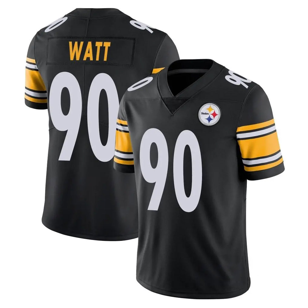 Rebec P.Steelers #90 T.J. Watt Player Black Limited Vapor Untouchable Home Game Stitched Jerseys