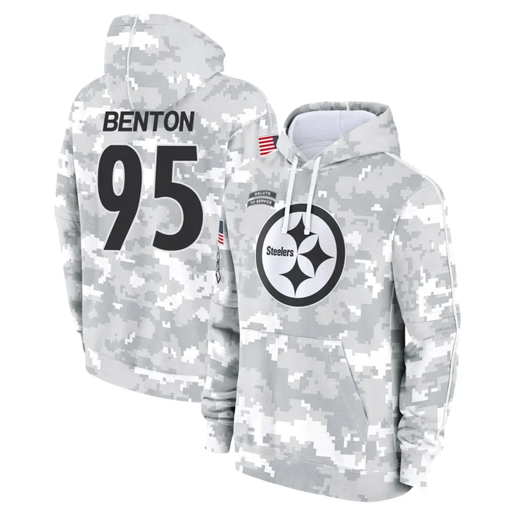 Rebec P.Steelers #95 Keeanu Benton Player Arctic Camo Limited Salute to Service Pullover Hoodies Game Stitched Jerseys