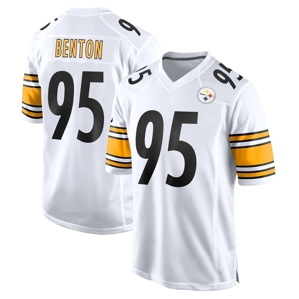 Rebec P.Steelers #95 Keeanu Benton Player White Home Game Stitched Jerseys