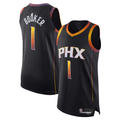 Rebec P.Suns #1 Devin Booker Black Authentic Player Jerseys - Statement Edition