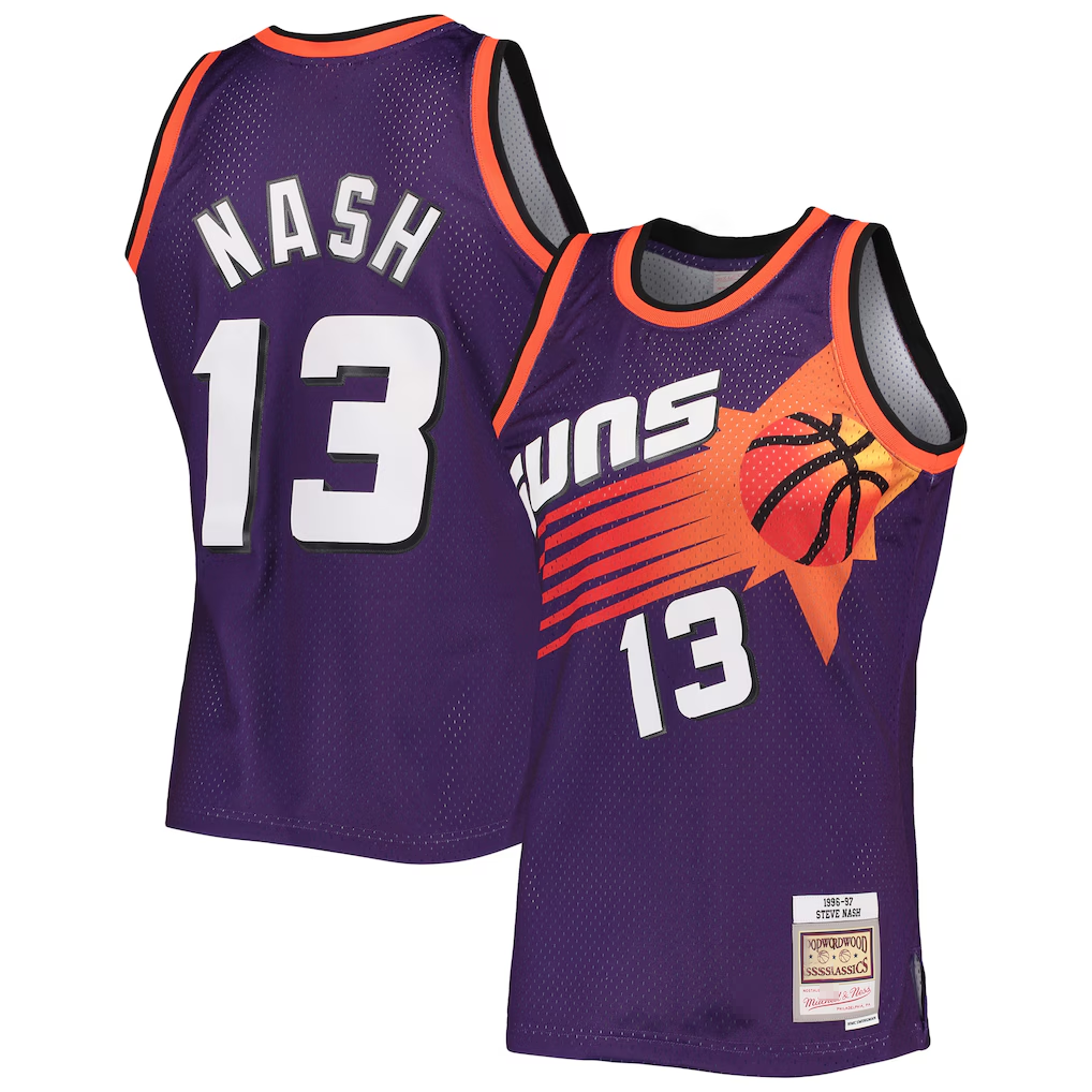 Rebec P.Sunss #13 Steve Nash Mitchell & Ness Purple 199697 Hardwood Classics Swingman Jerseys