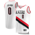 Rebec PT.Blazers #0 Damian Lillard Fanatics White Fast Break Replica Jerseys - Association Edition