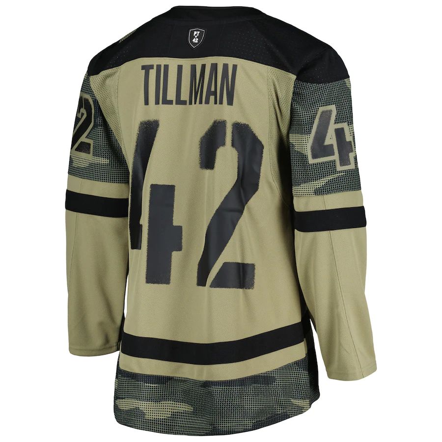 Rebec A.State Sun Devils #42 Pat Tillman Camo Hockey Jersey  Olive Maroon Stitched American College Jerseys