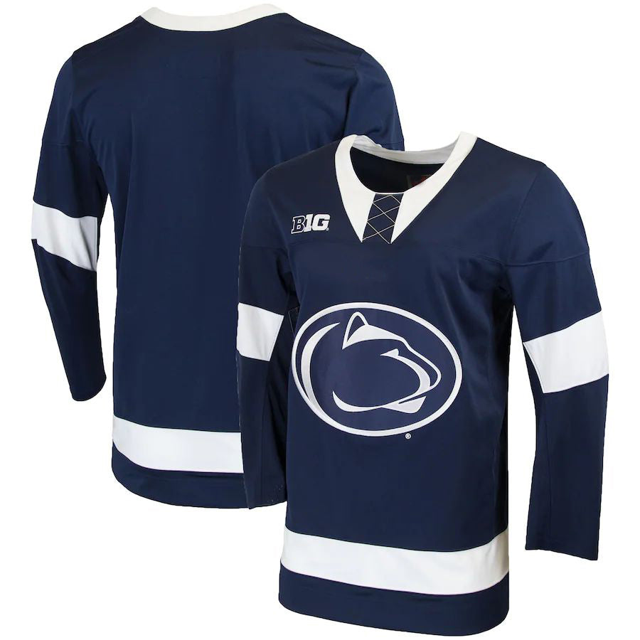 Rebec P.State Nittany Lions Replica College Hockey Jersey Navy Stitched American College Jerseys