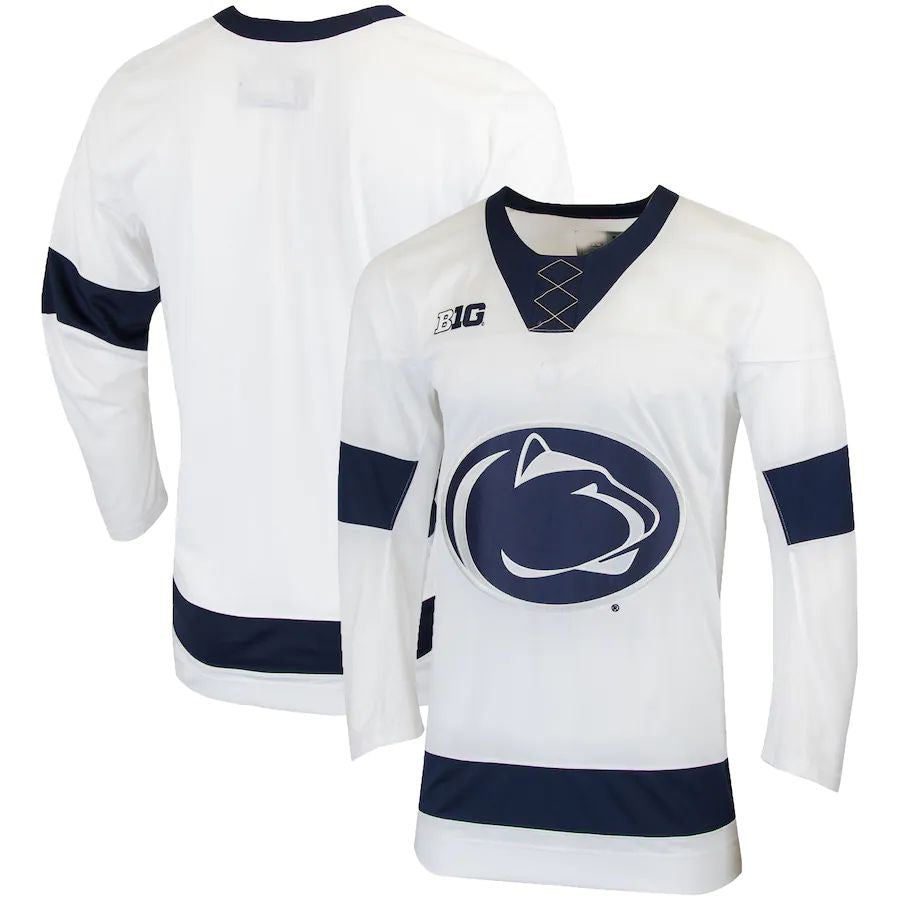 Rebec P.State Nittany Lions Replica College Hockey Jersey White Stitched American College Jerseys