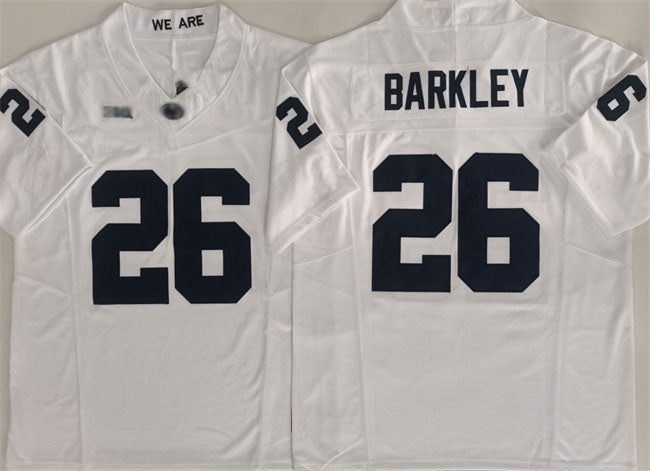 Rebec P.State Nittany Lions #26 Saquon Barkley White 2024 F.U.S.E. Stitched College Jerseys