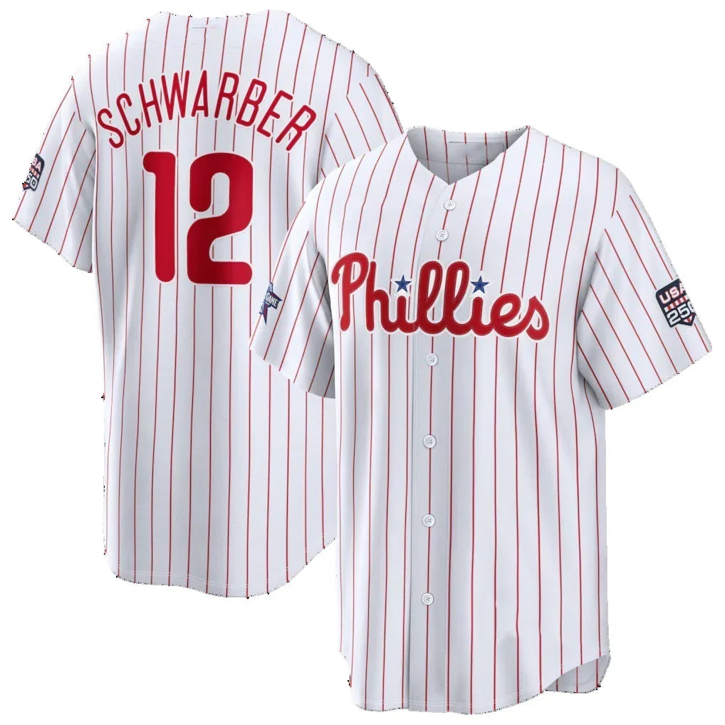 P.Phillies #12 Kyle Schwarber 2026 All-Star Game White Rebec Replica Baseball Stitched Jerseys