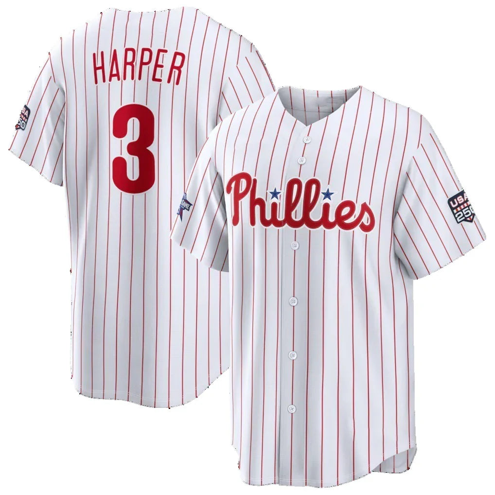 P.Phillies #3 Bryce Harper 2026 All-Star Game White Rebec Replica Baseball Stitched Jerseys