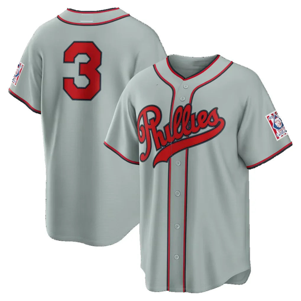 P.Phillies #3 Bryce Harper Gray Rebec 2026 Field of Dreams Stadium Baseball Stitched Jerseys