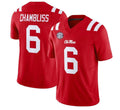 Rebec O.Miss Rebels #6 Trinidad Chambliss Red Replica Football College Jerseys