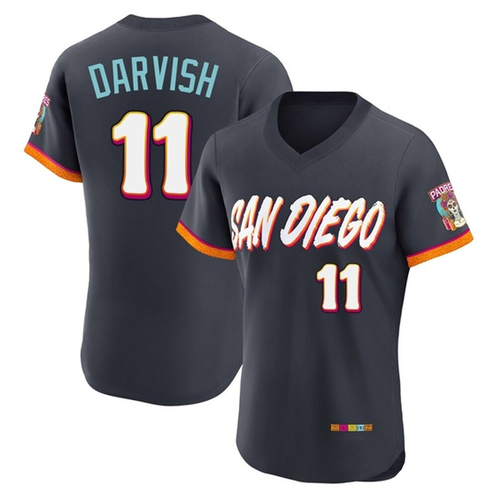 Rebec S.Diego Padres #11 Yu Darvish Player Obsidian 2026 City Connect Home Elite T-shirt Stitched Jerseys