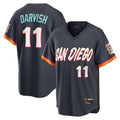 Rebec S.Diego Padres #11 Yu Darvish Player Obsidian 2026 City Connect Home Game T-shirt Stitched Jerseys