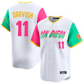 Rebec S.Diego Padres #11 Yu Darvish Player White City Connect Home Limited Stitched Jerseys