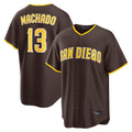 Rebec S.Diego Padres #13 Manny Machado Player Brown Alternate Replica Game Stitched Jerseys