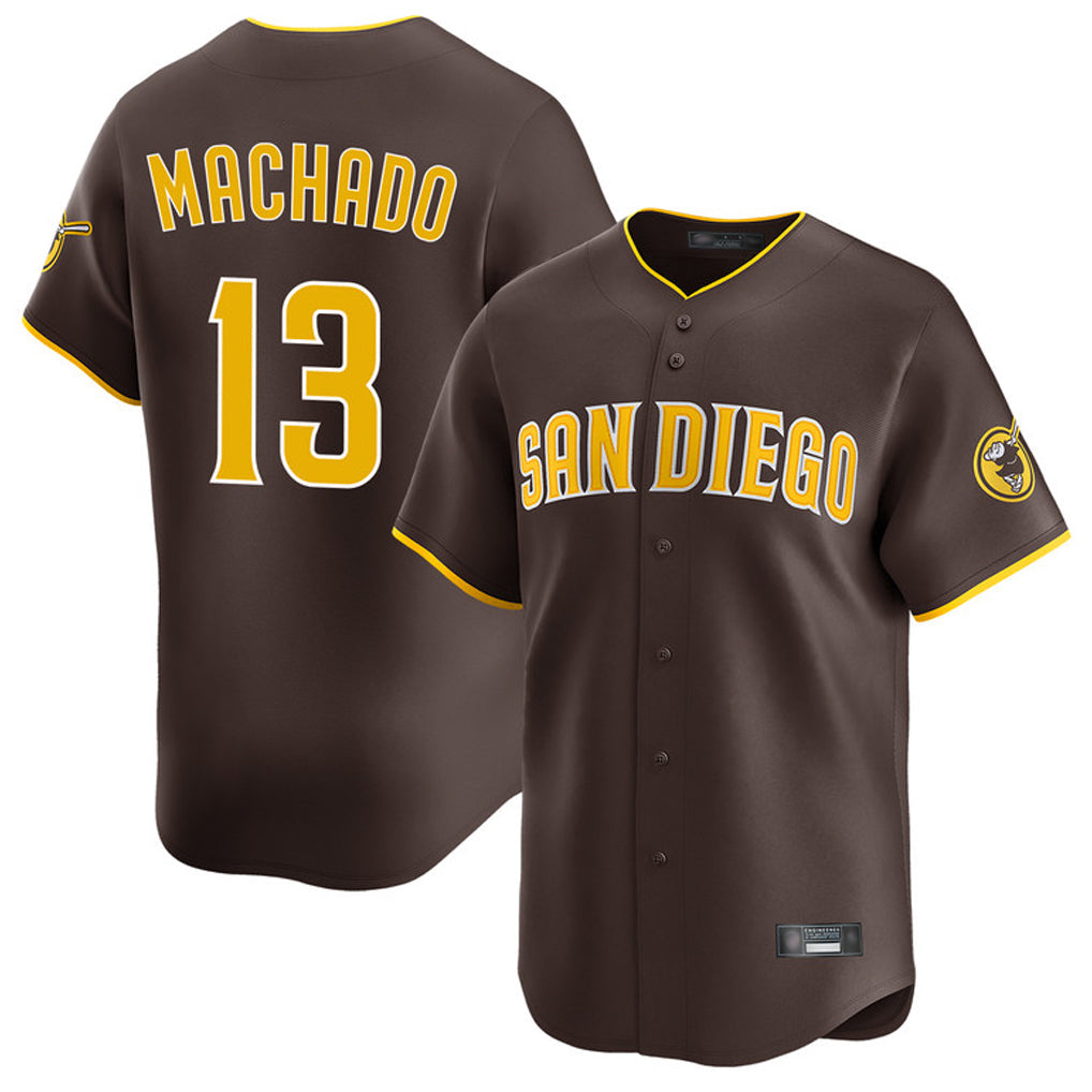 Rebec S.Diego Padres #13 Manny Machado Player Brown Home Limited Stitched Jerseys