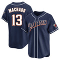 Rebec S.Diego Padres #13 Manny Machado Player Navy Cooperstown Collection Limited Home Stitched Jerseys