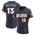 Rebec S.Diego Padres #13 Manny Machado Player Obsidian 2026 City Connect Home Elite T-shirt Stitched Jerseys