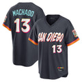 Rebec S.Diego Padres #13 Manny Machado Player Obsidian 2026 City Connect Home Game T-shirt Stitched Jerseys