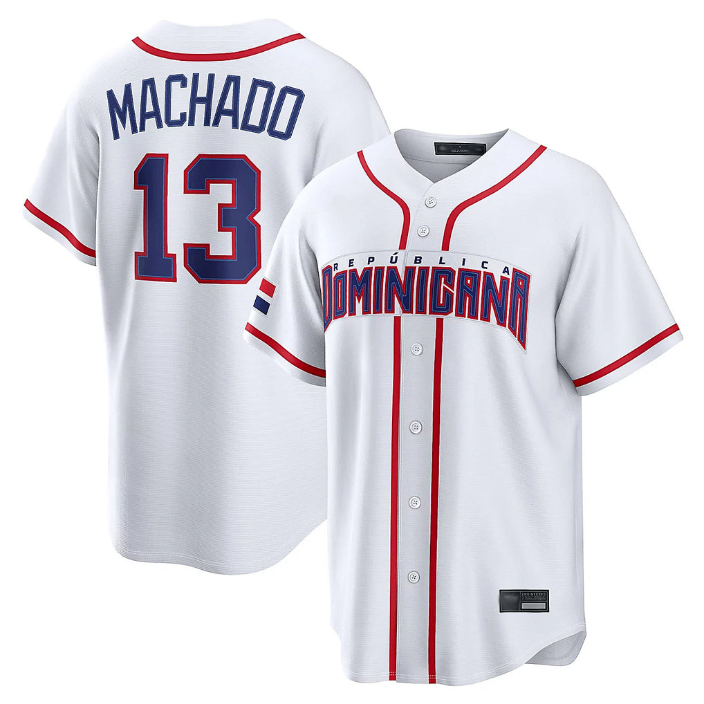 Rebec S.Diego Padres #13 Manny Machado Player White 2026 World Classic Home Limited Stitched Jerseys