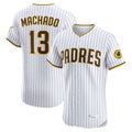 Rebec S.Diego Padres #13 Manny Machado Player White Home Limited Elite Stitched Jerseys