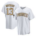 Rebec S.Diego Padres #13 Manny Machado Player White Replica All-Star Game Home Stitched Jerseys