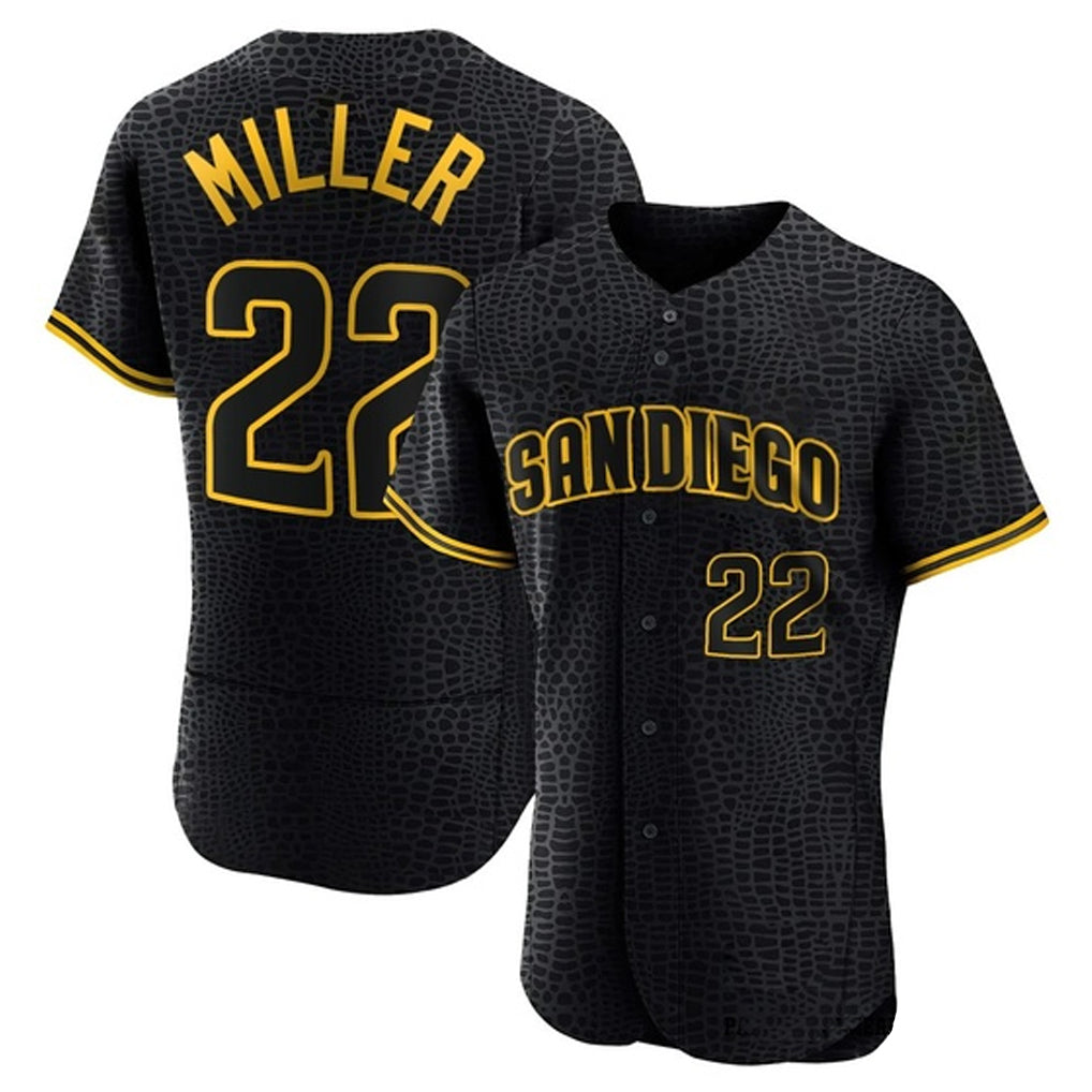 Rebec S.Diego Padres #22 Mason Miller Player Black Snake Skin City Home Limited Elite Stitched Jerseys