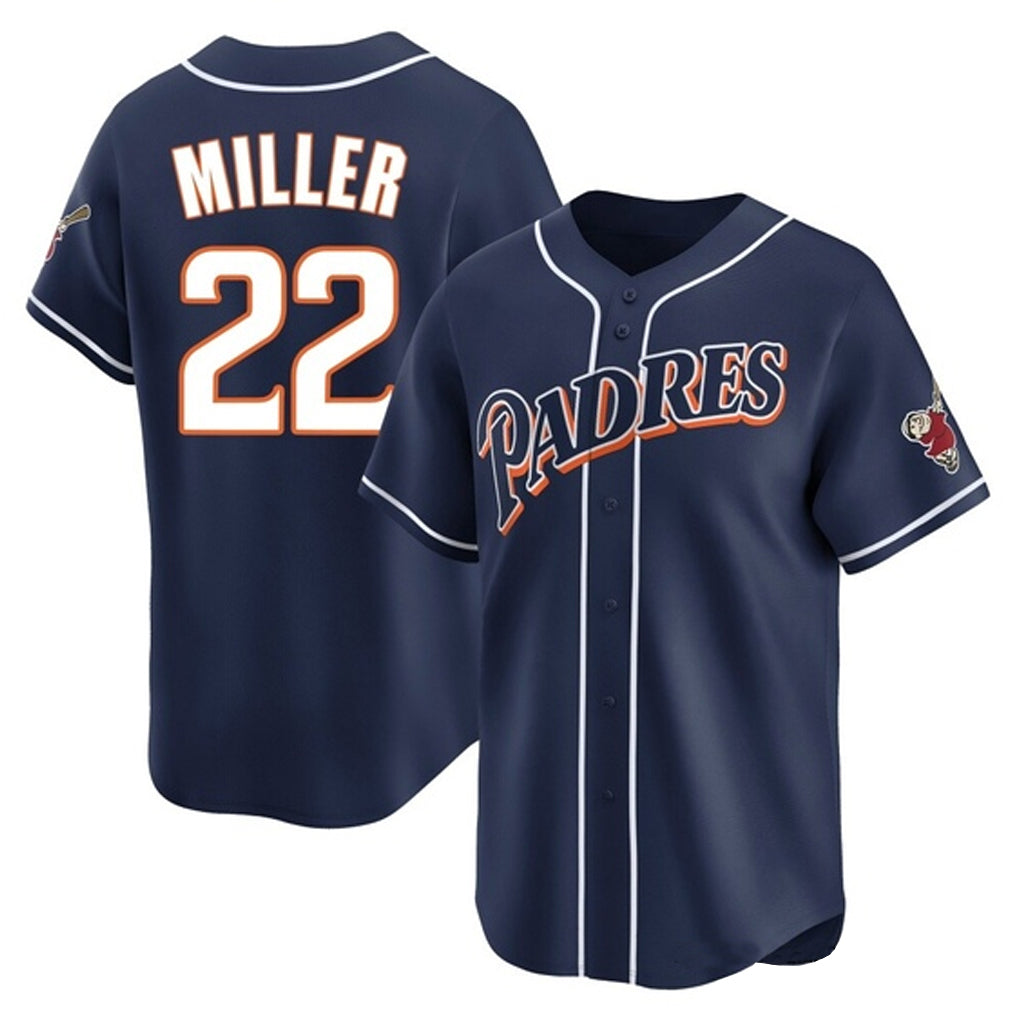 Rebec S.Diego Padres #22 Mason Miller Player Navy Cooperstown Collection Limited Home Stitched Jerseys