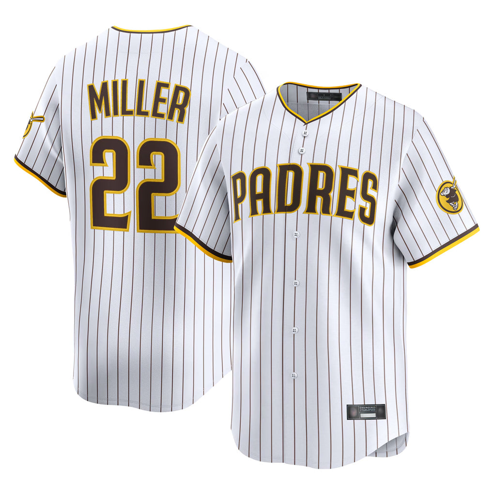 Rebec S.Diego Padres #22 Mason Miller Player White Home Limited Stitched Jerseys
