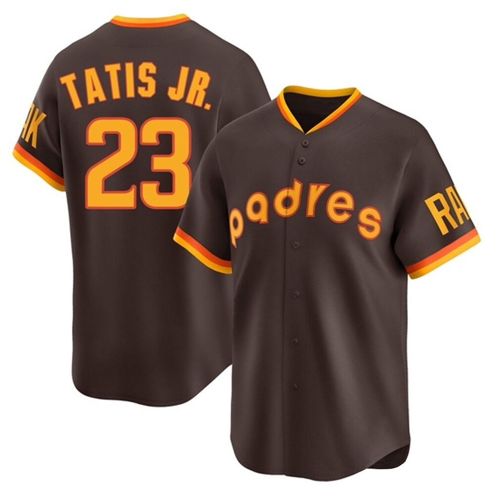 Rebec S.Diego Padres #23 Fernando Tatis Jr Player Brown Home Cooperstown Collection Replica Game Stitched Jerseys